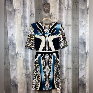 Peter Pilotto Graphic Design Paisley Cottagecore Sheath Dress Size 6.
